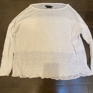 Alice and Olivia Sport white linen sweater